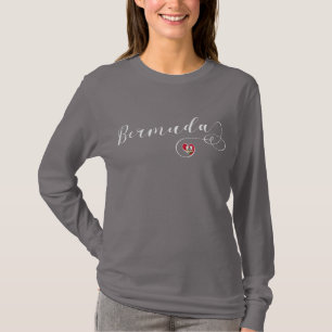 Bermuda Flag In Heart T-Shirt