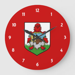 bermuda flag large clock