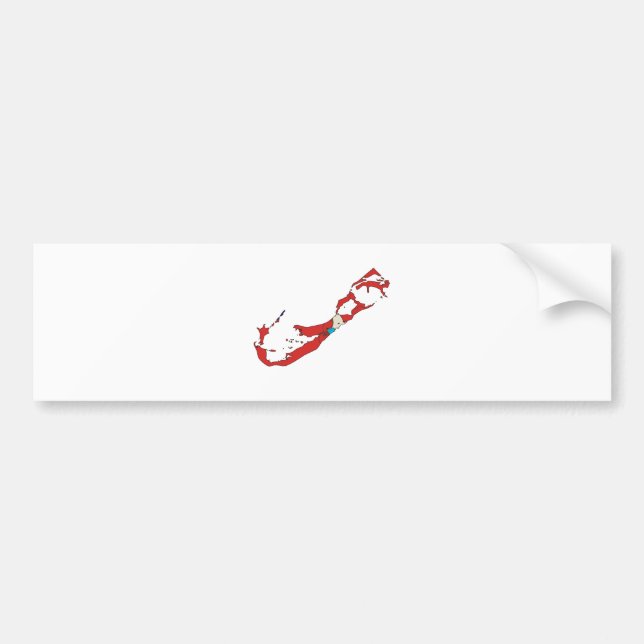 Bermuda Flag Map full size Bumper Sticker (Front)