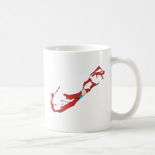 Bermuda Flag Map full size Coffee Mug