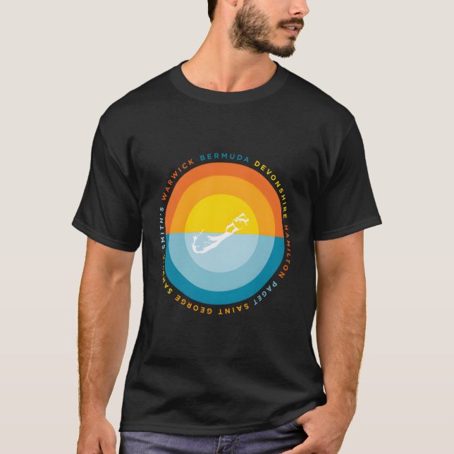 Bermuda Graphic Sunset T-Shirt (Front)