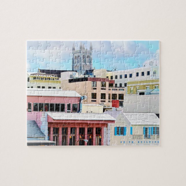 Bermuda - Hamilton Skyline Jigsaw Puzzle (Horizontal)