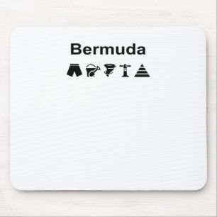 Bermuda Icons Monotone Light-Colour Mouse Pad