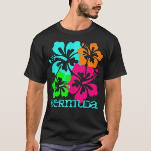 Bermuda Island Beach Tropical Hibiscus Travel Surf T-Shirt
