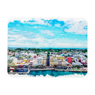 Bermuda Islands Vintage Travel Magnet
