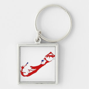 Bermuda map BM Keychain