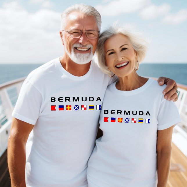 Bermuda Maritime Nautical Signal Flags Light-Colou T-Shirt (Creator Uploaded)
