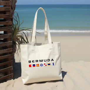 Bermuda Maritime Nautical Signal Flags Tote Bag