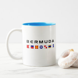 Bermuda Maritime Nautical Signal Flags Two-Tone Coffee Mug