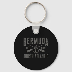 Bermuda North Atlantic Ocean Nautical Anchor Sailo Keychain