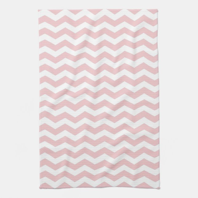 Bermuda Pink Wave Chevron Kitchen Towel (Vertical)