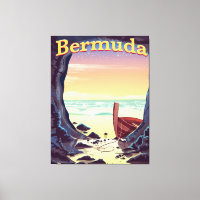 Bermuda Pirate Cave travel poster