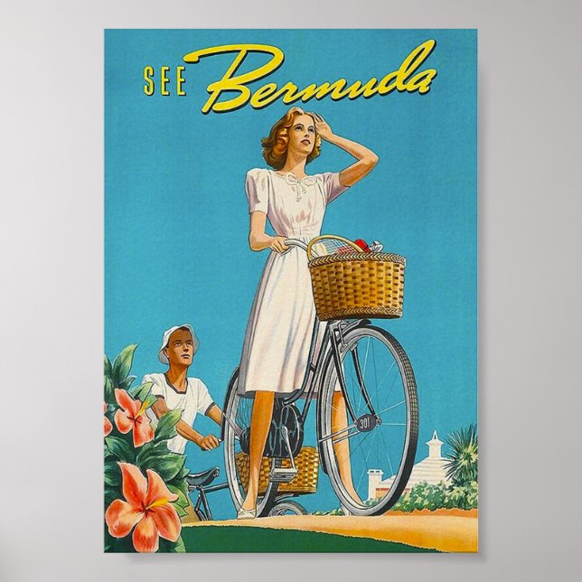 Bermuda Retro Vintage Travel Poster Print (Front)