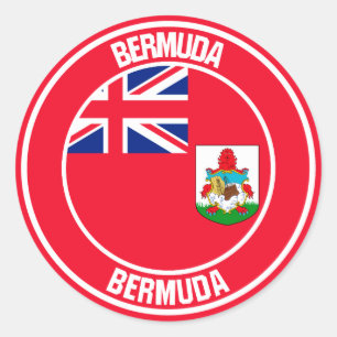 Bermuda Round Emblem Classic Round Sticker