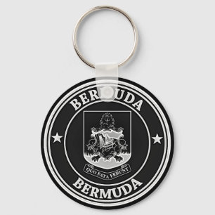 Bermuda Round Emblem Keychain