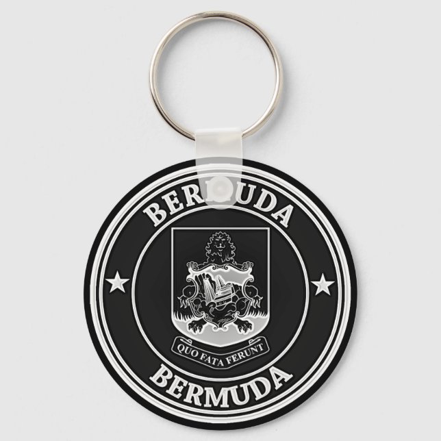 Bermuda Round Emblem Keychain (Front)