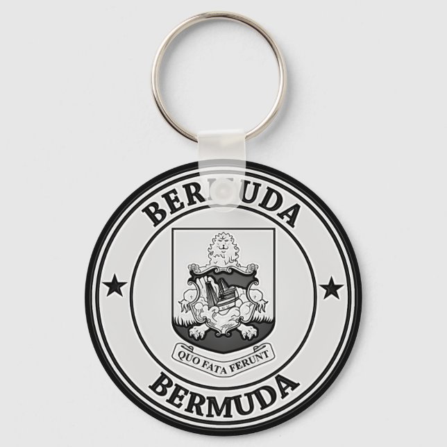 Bermuda Round Emblem Keychain (Front)