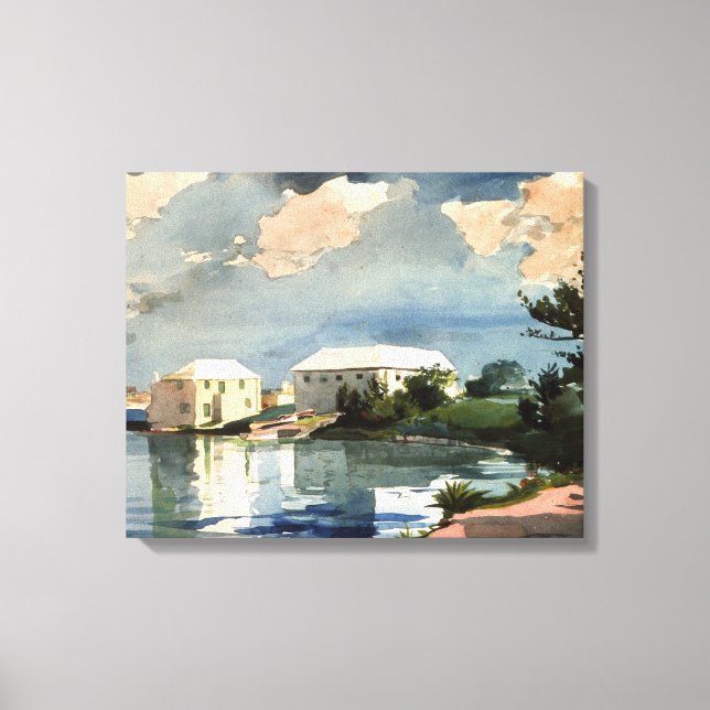 Bermuda, Salt Kettle, fine art Canvas Print (Front)