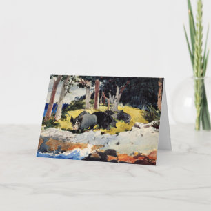 Bermuda Settlers, a Winslow Homer painting, Card