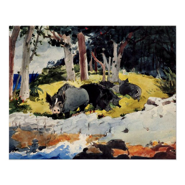 Bermuda Settlers, a Winslow Homer painting, Poster (Front)