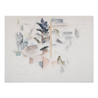 Bermuda Trees and Architecture by Charles Demuth Poster