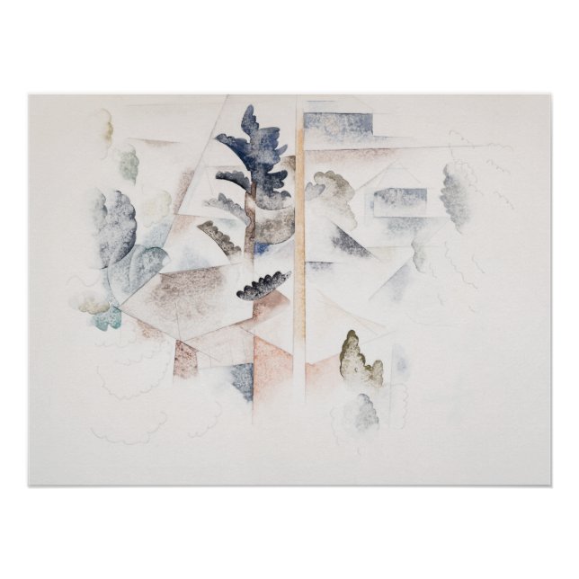 Bermuda Trees and Architecture by Charles Demuth Poster (Front)