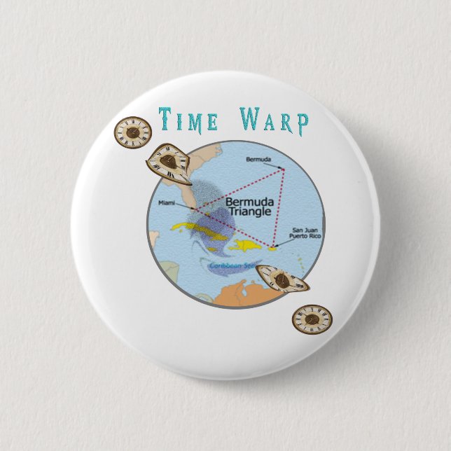 Bermuda Triangle 2 Inch Round Button (Front)