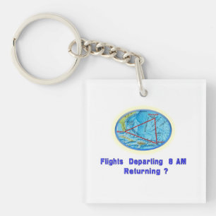 Bermuda triangle art keychain