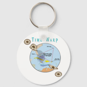 Bermuda triangle time warps keychain