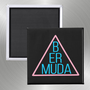 Bermuda Triangle with Modern Text Inside Dark Magnet