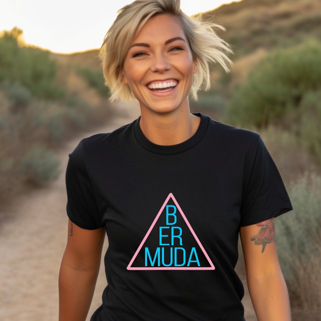 Bermuda Triangle with Modern Text Inside Dark T-Shirt (Creator Uploaded)