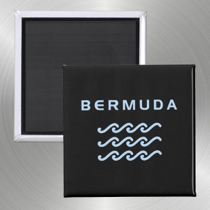 Bermuda Triple Ocean Waves Dark Colour Magnet