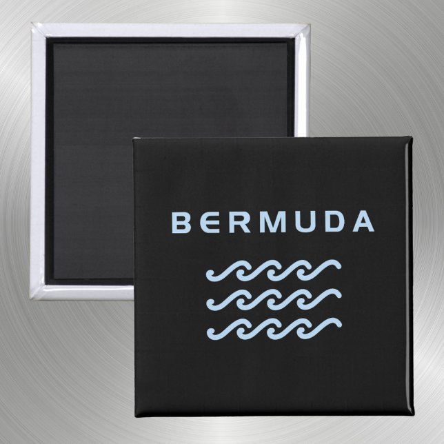 Bermuda Triple Ocean Waves Dark Colour Magnet (Creator Uploaded)