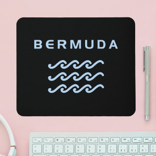 Bermuda Triple Ocean Waves Dark Colour Mouse Pad