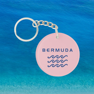 Bermuda Triple Ocean Waves Light-Colour Keychain