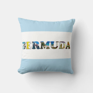 Bermuda Tropical Beach Travel Photos Throw Pillow