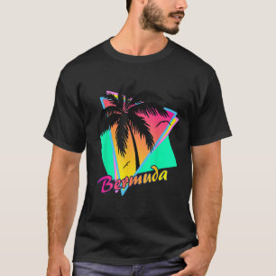 Bermuda Tropical Summer Beach Palm Tree Sunset T-Shirt