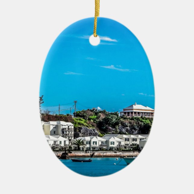 Bermuda View Ceramic Ornament (Front)