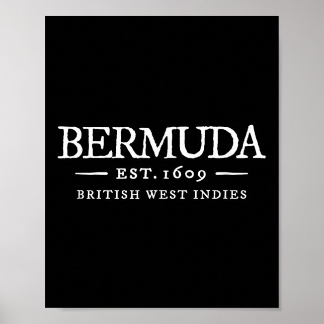 Bermuda Vintage Letter Retro Throwback Vacation So Poster (Front)