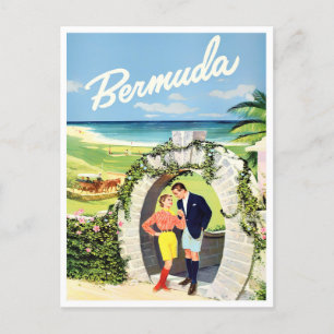 Bermuda vintage travel postcard