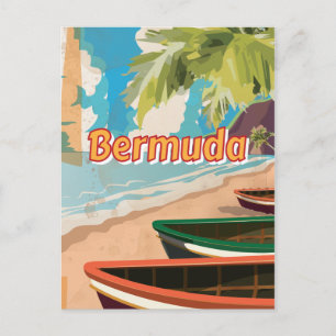 Bermuda Vintage travel poster Postcard