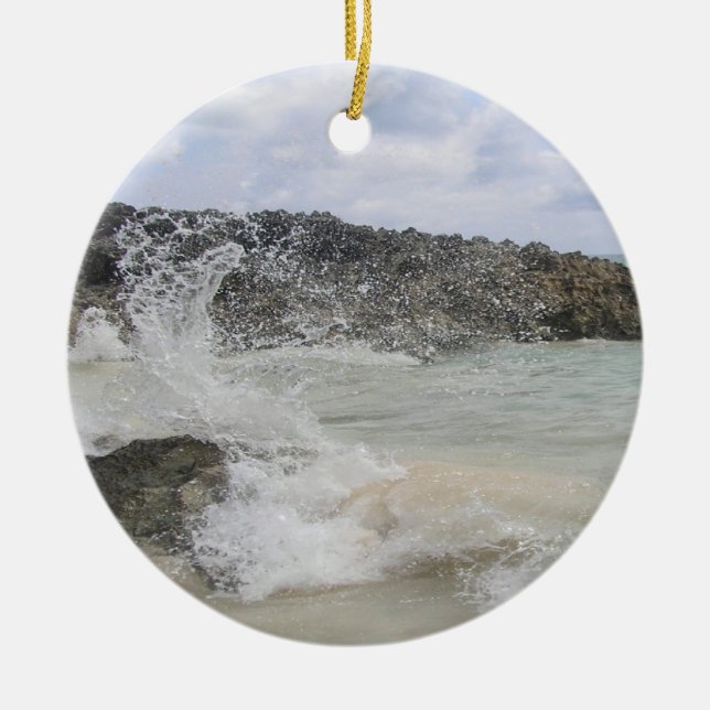 Bermuda Wave Photo Ornament (Front)