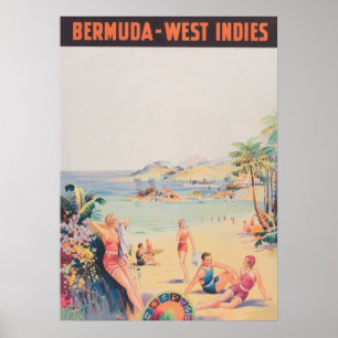 Bermuda West Indies Vintage Poster