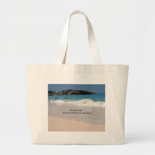 Bermuda's Pink Sand Beach Large Tote Bag