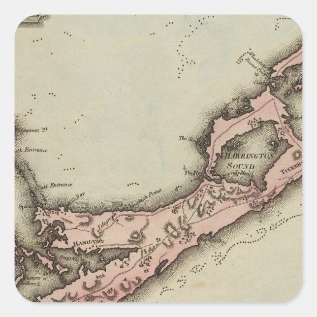 Bermudas Square Sticker (Front)