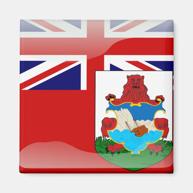 Bermudian glossy flag magnet (Front)