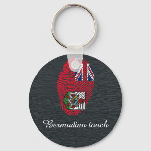 Bermudian touch fingerprint flag keychain