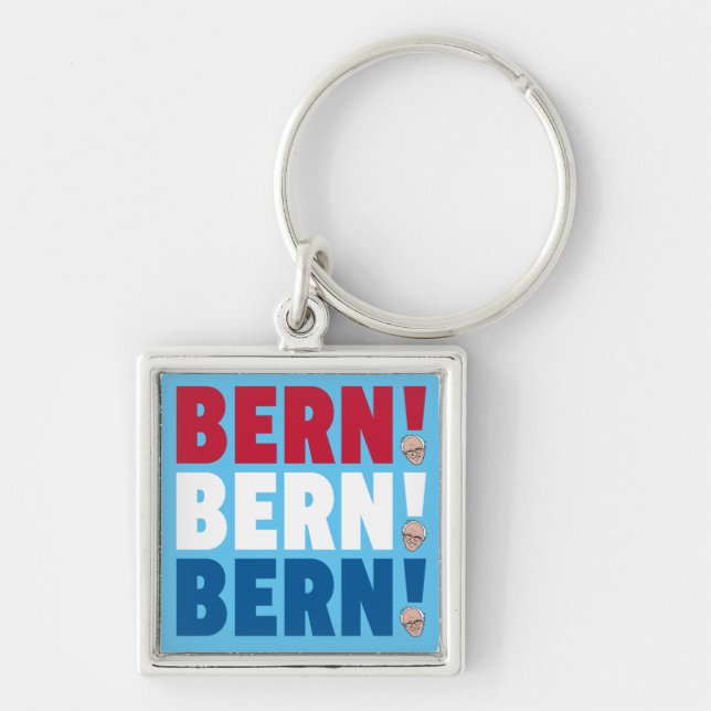 Bern Bern Bern Bernie Sanders Keychain (Front)