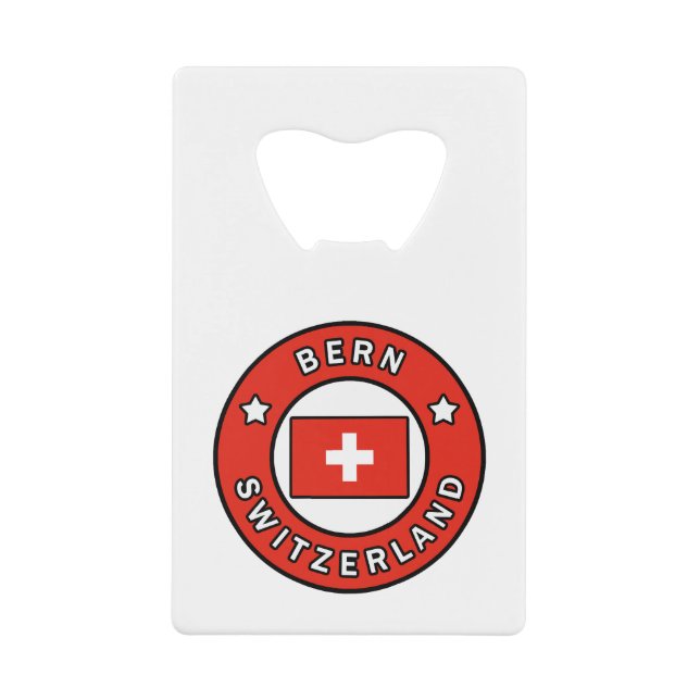 Bern Switzerland Credit Card Bottle Opener (Front)