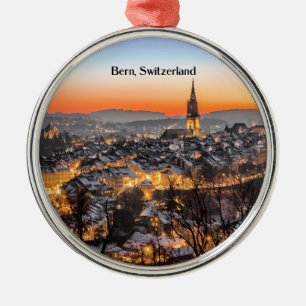 Bern, Switzerland panoramic view Metal Ornament